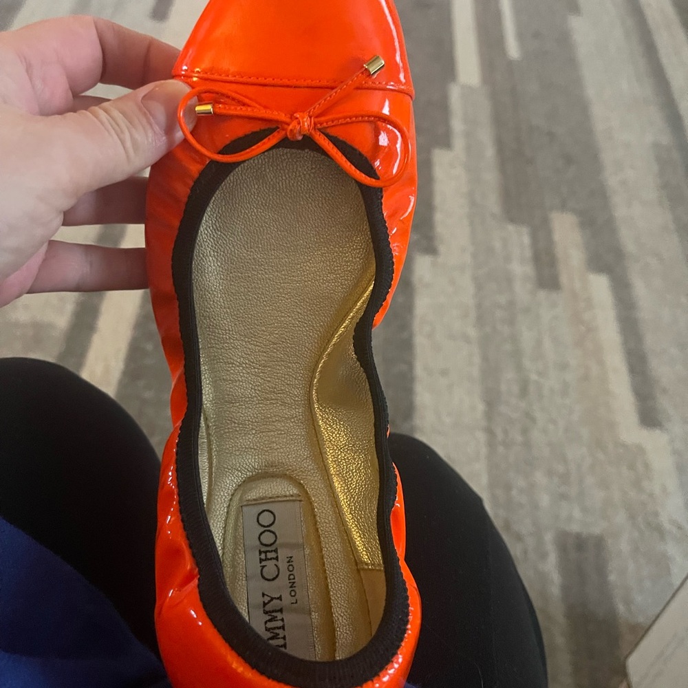 Jimmy Choo Ballet flats Orange for all you Bengals fans!